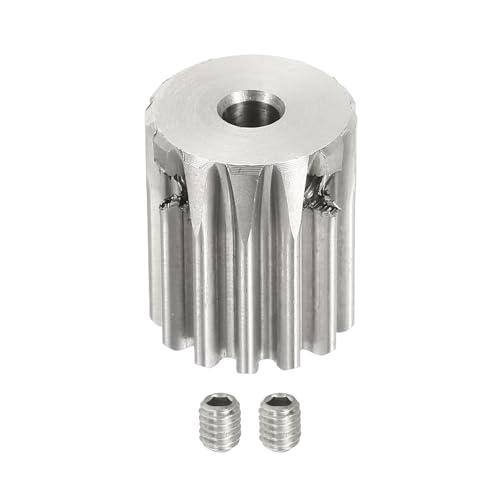 uxcell 1 Mod 13T Spur Gear 4mm Bore, 304 Stainless Steel Pinion Gear - size: 1 Mod 13T, 4mm