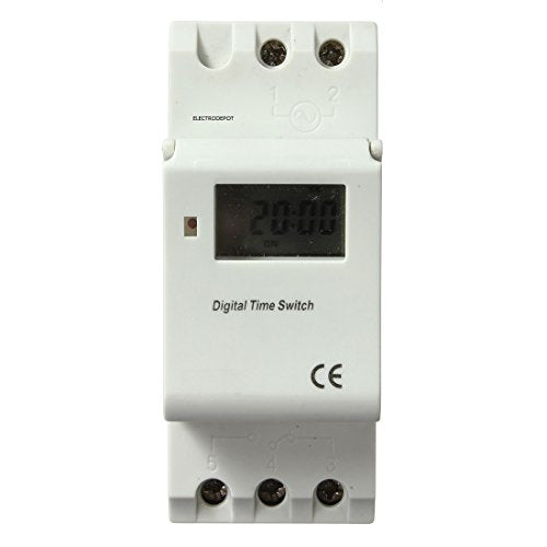Programmable 7 Day, 24 hrs Timer 24V 16A Relay Switch, DIN Mount 1 Channel