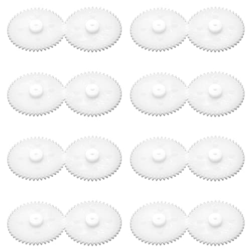 Othmro 20Pcs Plastic Gears 46Teeth Model 462A Reduction Gear Plastic Worm Gears for RC Car Robot Motor White - color: 2A 46Teeth, size: Plastic Gears
