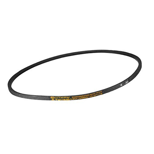 uxcell K-30 V Belt Machine Transmission Rubber, Black Replacement Drive Belt 30 inch Outer Girth 8mm Width 6mm Height JIS Standard - size: 30"