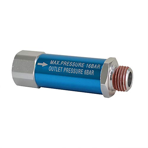 Interstate Pneumatics WR1110 1/4 Inch NPT in-Line 90 PSI Fixed Preset Pressure Regulator - Outlet Pressure with Max Inlet 230 PSI