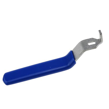 Stainless Steel Lever Handle with M10 Nut for DN20 Ball Valve, Quarter Turn Operation, Blue Plastic Grip & Chrome Plated Finish (DN20 3/4") - size: DN20 3/4"