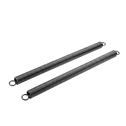 9652 Wood Screen Door Closer Extension Spring，Spring Steel Construction, Black-Painted Finish, Closed Double Loop – 2-Pack