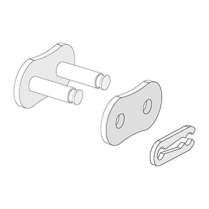 uxcell 6Pcs #60 Chain Master Connector Link Roller, 3/4" Pitch Carbon Steel, Standard Connecting Split Links for 12A Chain - size: #60