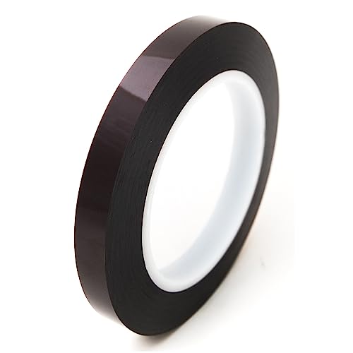 Bertech High-Temperature Polyimide Masking Tape, 1 Mil Thick, 9/16 Inch x 36 Yards - UL Recognized - size: 0.56 Inches