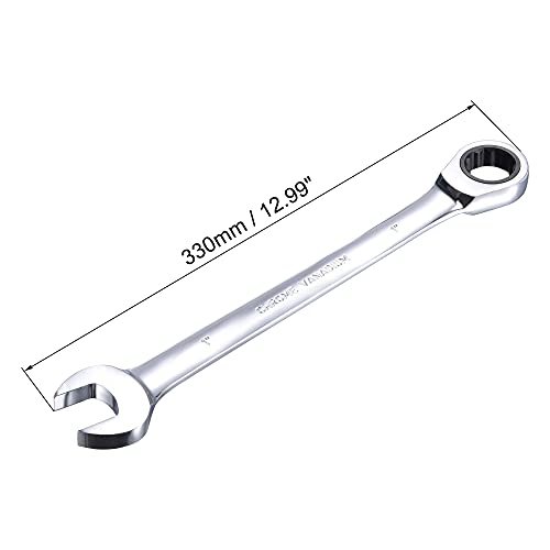uxcell 1 Inch Ratcheting Combination Wrench SAE 72 Teeth 12 Point - size: 1"