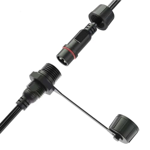 18AWG M16 2Pin Waterproof Connector,2 Wire Male Female Plug - size: 18AWG Waterproof Connector 2Pin