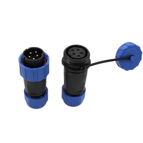 TY20 5 Pin 10A 250V Waterproof Connector Male Female Cable Plug Socket Screw-Wiring for Power Outdoor Device Marine Boat - color: In-line Mount, size: 5 Pin 10A