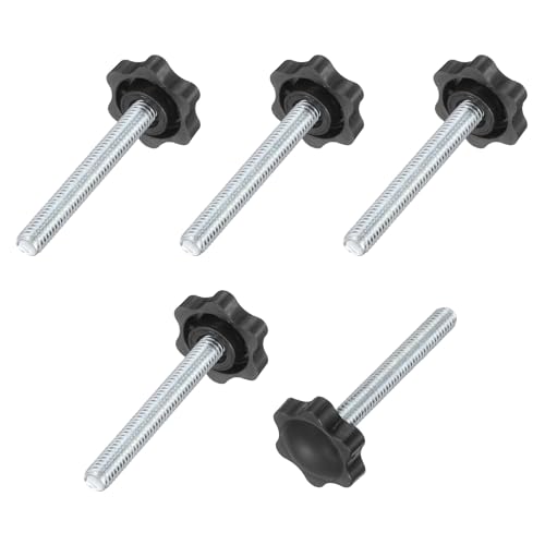 uxcell 5Pcs 5/16"-18 Star Knobs 2.4" Threaded Stud Male Clamping Knob - size: 5/16"-18, 2.4"