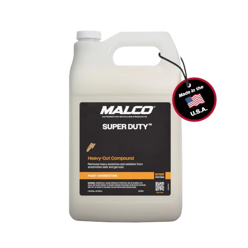 Malco Super Duty Heavy Cut Compound for Auto Paint Correction, 1 Gal. - size: 1 Gallon