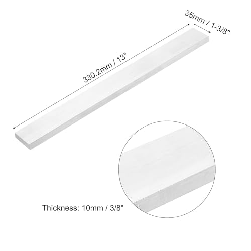MECCANIXITY Square Aluminum Flat Bar, 3/8" (10mm) Thick x 1-3/8" (35mm) Width x 13" (330.2mm) Long 6063 Aluminum Flat Plate Solid New Mill Stock Silver for Industrial Building - size: 3/8" x 1-3/8" x 13"