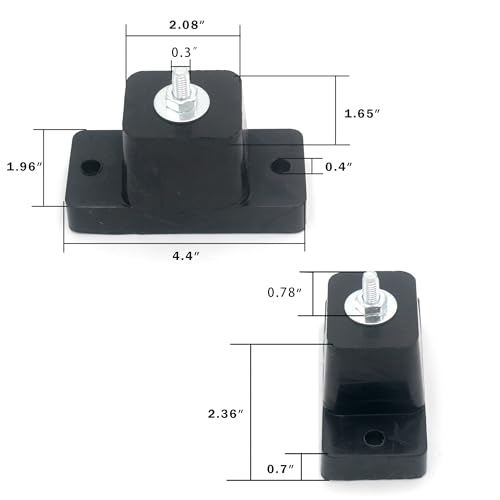 Anti-Vibration Shock Absorbing Rubber Ground Stand Mounting Bracket for HVAC, Central Air Conditioning or Mini Split Air Conditioner Condenser Pad Damping Compressor Feet (Small（7500-35000BUT）) - size: Small（7500-35000BUT）