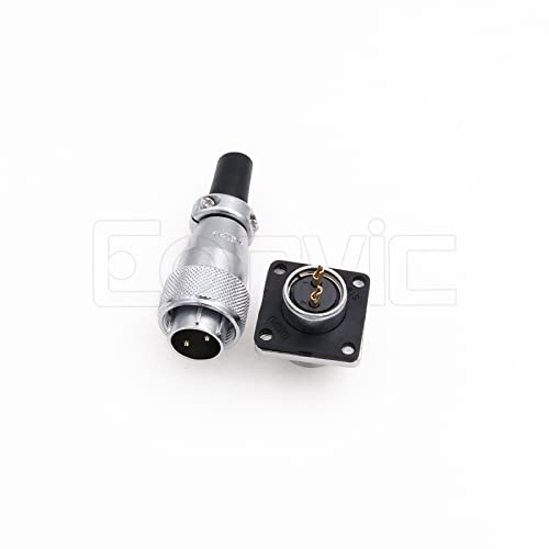 WS16 2 Pin Aviation Connector Waterproof Plug Male Female Square Socket Metal Threaded Signal LED Industrial Equipment - size: 2Pin