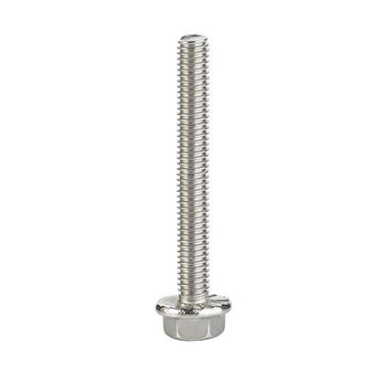 M8 x 60mm Flanged Hex Head Bolts Flange Hexagon Screws, Stainless Steel 304, DIN 6921, 10 PCS - size: M8-1.25 x 60mm