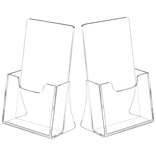 NIUBEE Acrylic Brochure Holder 4 x 6, Flyer Holder Stands Display, 2 Pack - size: 4" x 6", style: 2 Pack