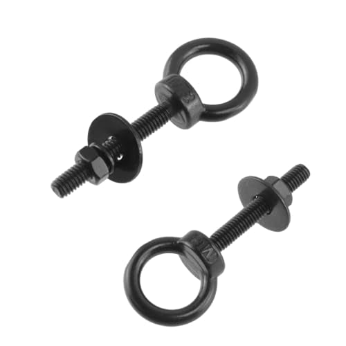 Antrader Lifting Shoulder Eye Bolts,M6 Eye Bolt,M6 x 40mm,Black,6 Sets - size: M6 x 40mm