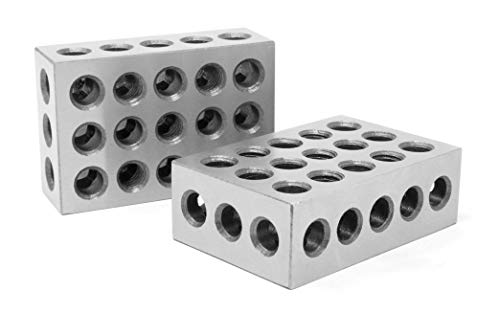 WEN 10423 3 x 2 x 1-Inch Steel-Hardened Precision 123 Blocks, Two Pack - size: 1 x 2 x 3 in