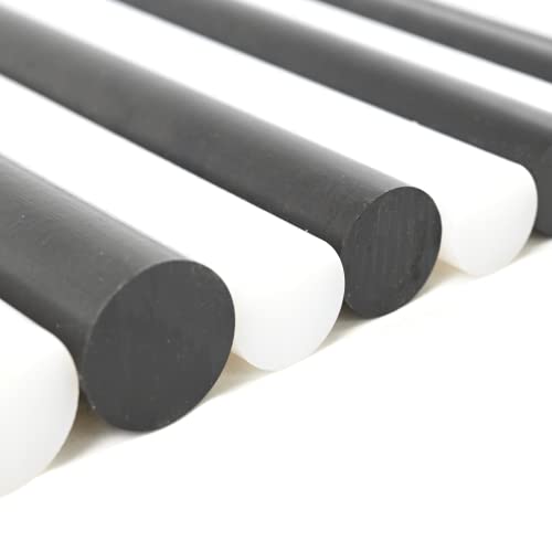 BuyPlastic White (Virgin Natural) UHMW Plastic Rod 1/2" Diameter, 1 ft. Nominal Length, Ultra High Molecular Weight Polyethylene Bar - size: 1/2" Thick, style: 1 ft. Natural White