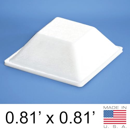 White Large Trapezoid Bumper Feet (56 Pack) Self Stick Bumper Pads - Adhesive Tall Square Bumpers for Electronics, Speakers, Laptop, Appliances, Furniture, Computers - color: White, size: 56pc Large