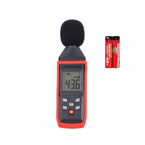 HFS(R) Sound Meter, Sound Level Meter, Noise Meter, Decibel Meter, Sound Analyzer, Range 30dB to 130dB with Backlight LCD Display, Data Hold, for Home, Office, School