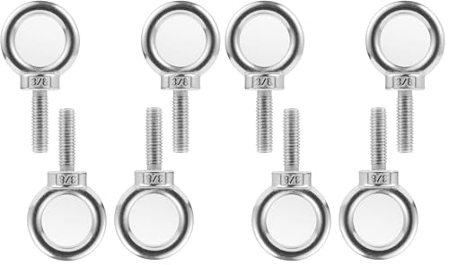 4Pcs 3/8"-16 x 1-1/4" UNC Lifting Ring Eye Bolt Eyebolts (Pack of 2) - size: 1.25 inches (Pack of 2)