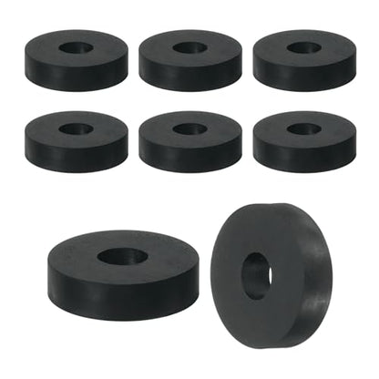 uxcell 10Pcs Thick Rubber Spacer, 1-1/2 Inch OD x 1/2 Inch ID x 3/8 Inch Thickness Round Rubber Bushings Anti Vibration Flat Spacer Washers for Home Industrial Machinery - size: 1-1/2 Inch OD x 1/2 Inch ID x 3/8 Inch T