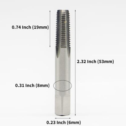 1/16-27 NPT Tap Pipe Thread - HSS, Achieve Professional-Quality Threads with Sharp, Durable, High-Speed Steel Taps. Perfect for Precision Threading in Plumbing, DIY Projects, and Industrial Use - size: NPT1/16"