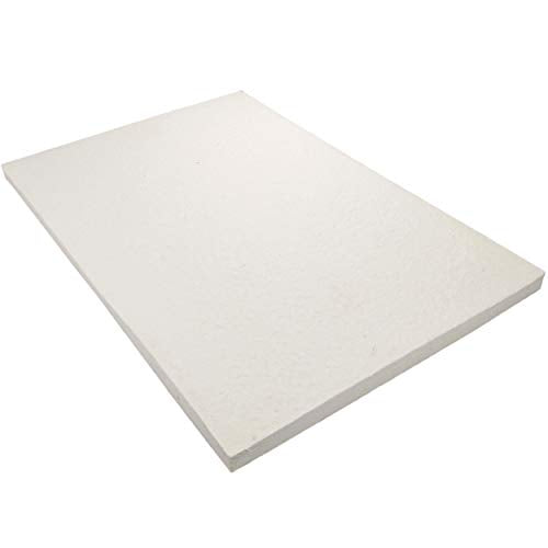 Ceramic Fiber Board Insulation, 2300F-Rated, 36" x 24" x 1 1/2", Pack of 1, for Boiler, Stove, Forge, Kiln, Baffle Board, 1062 - size: 1-1/2" x 36" x 24"