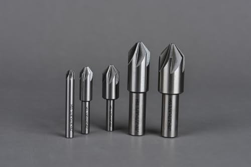 Countersink Drill Bits Set JESTUOUS 82 Degree 6 Flute 5 Pieces