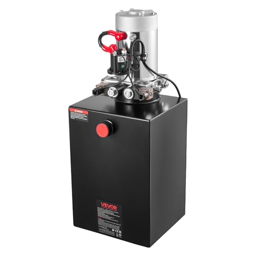 Mophorn 20 Quart Hydraulic Power Unit Double Acting Hydraulic Dump Trailer Pump (12V DC Double Action Powering Unit, SAE #6 Ports, 3200 PSI, 20 Quart Steel Reservoir)