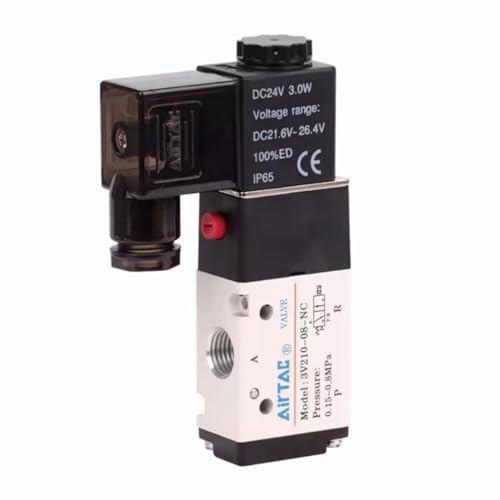 Solenoid Valve DC12V 3/2 Way AirTAC 3V210-08 1/4"PT Normally Closed Air Pneumatic Electric - size: 1/4"PT, style: 3V210-08 DC12V