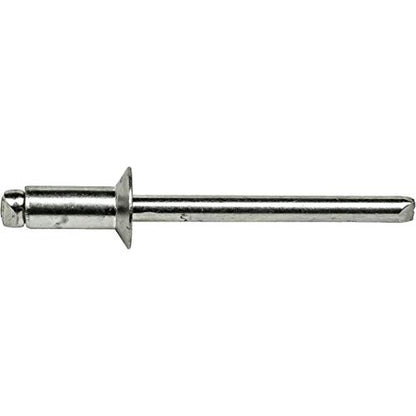 Fastenere Pop Rivets - 1/8" x 1/8" (50 pcs) Heavy Duty, Open-End, Stainless Steel, Dome-Head Blind Rivets, Corrosion-Resistant, High Tensile & Shear Strength, 4-2 Gap .063" - .125" - size: 1/8" x 1/8" (4-2) (50 Pack)