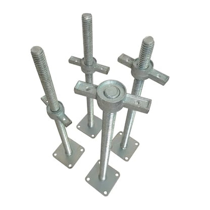 4 Pack 24" Adjustable Leveling Jack Feet Screw for Baker-Style Scaffolding - size: solid 24"