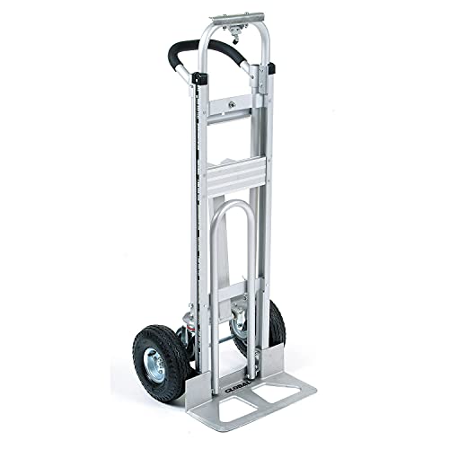 Global Industrial Aluminum 3-in-1 Convertible Hand Truck with Pneumatic Wheels