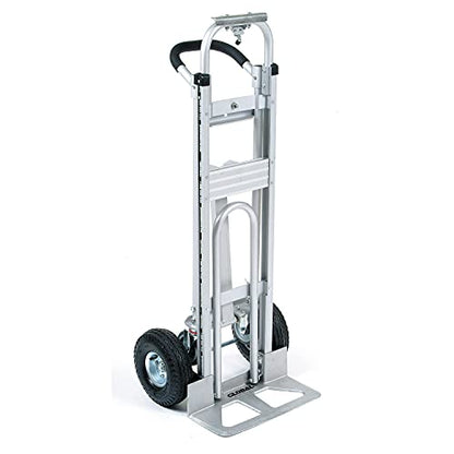 Global Industrial Aluminum 3-in-1 Convertible Hand Truck with Pneumatic Wheels