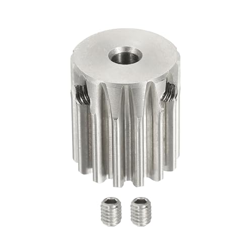 uxcell 1 Mod 14T Spur Gear 4mm Bore, 304 Stainless Steel Pinion Gear - size: 1 Mod 14T, 4mm
