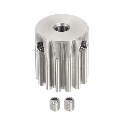 uxcell 1 Mod 14T Spur Gear 4mm Bore, 304 Stainless Steel Pinion Gear - size: 1 Mod 14T, 4mm