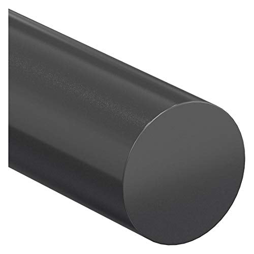 Rod, Nylon, Black, 3/8 In Dia x 1 Ft L