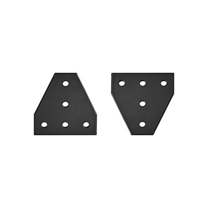 DTGN 2.36"x2.36"(LxW) T Shape Joining Plates - 2Pack - Good for 3D Printer Frame - Outside Corner Brackets 2020 Aluminum Extrusion - Black