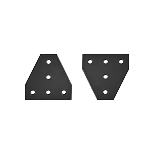 DTGN 2.36"x2.36"(LxW) T Shape Joining Plates - 2Pack - Good for 3D Printer Frame - Outside Corner Brackets 2020 Aluminum Extrusion - Black