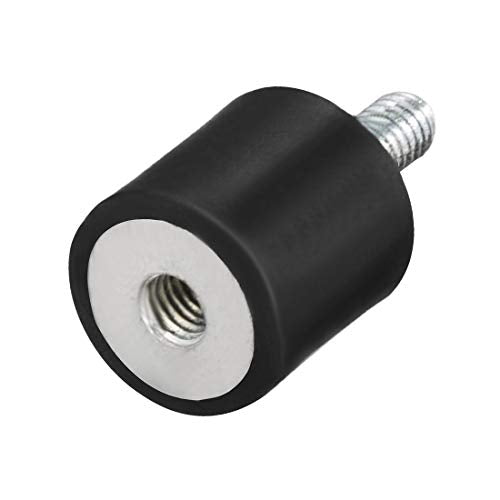 uxcell M4 Thread Male Female Rubber Mounts,Vibration Isolators,Shock Absorber 13mm x 13mm Black 8pcs - size: M4x13mmx13mm