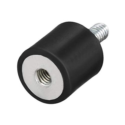 uxcell M4 Thread Male Female Rubber Mounts,Vibration Isolators,Shock Absorber 13mm x 13mm Black 8pcs - size: M4x13mmx13mm