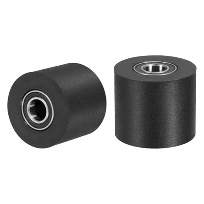 uxcell 2Pcs Plastic Roller Wheel with Bearings 3/8" x 1-3/8" x 1-9/16" - size: 3/8" x 1-3/8" x 1-9/16" (ID x OD x L)