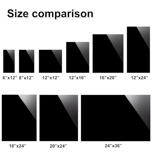 KINLINK 12x16 Plexiglass Sheets 1/8 inch Thick - 3mm Black Cast Acrylic Sheet, Plastic Board Polycarbonate Sheet for DIY Project, Craft, Table Top, Acrylic Sign and Wedding Invitation 4 Pack - color: Black, size: 12x16