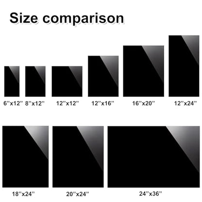 KINLINK 12x16 Plexiglass Sheets 1/8 inch Thick - 3mm Black Cast Acrylic Sheet, Plastic Board Polycarbonate Sheet for DIY Project, Craft, Table Top, Acrylic Sign and Wedding Invitation 4 Pack - color: Black, size: 12x16