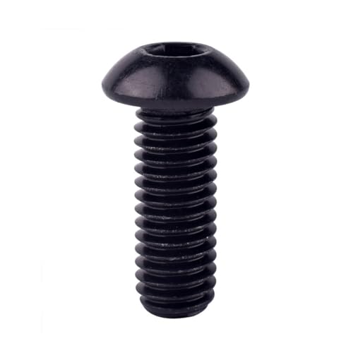 1/4-20 x 3/8" Button Head Socket Cap Bolts Screws (1/4" to 2" Available), 304 Stainless Steel 18-8, Black Exterior Finish, Allen Hex Drive, Fully Thread,10Pcs - size: 1/4-20 x 3/8" (10 PCS)