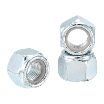 5Pcs 5/8"-18 Nylon Locking Hex Nuts CarbonSteel Blue and White - color: Blue and Whtie, size: 5/8"-18