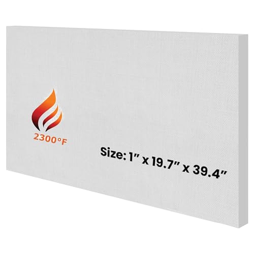SIMOND STORE Ceramic Fiber Board Insulation, 1" x 19.7" x 39.4", Pack of 1 - size: 1" x 19.7" x 39.4"