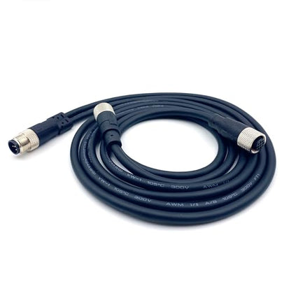 M12 5 Pins Connector Cable, Male to Dual Female Circular Connector Molding Cable A Code Straight Industrial Molded Wire IP67 Waterproof Unshielded PVC Wire 60V 4A AC/DC 1Meter (3.28ft) - size: 3.28ft