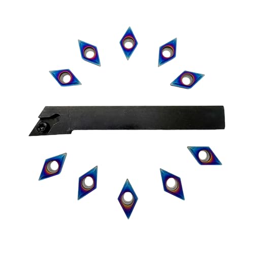 DCMT32.51Coated Carbide Inserts with DJCR1212H11 Lathe Turning Tool Holder - size: SDJCR1212H11+DCMT11T304